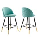 Sillas de Barra Modway Cordial Terciopelo Menta Juego de 2