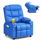 Sillón Reclinable para Niños Costzon Ajustable de Cuero Azul