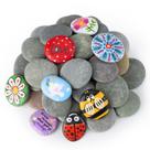 Simetufy 30 Pedras Planas e Lisos de 5-8 cm para Pintura Simetufy 30 Pedras Planas e Lisos de 5-8 cm para Pintura