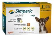 Simparic Para Cães De 1,3 A 2,5kg 5mg 3 Comprimidos Zoetis Simparic Para Cães De 1,3 A 2,5kg 5mg 3 Comprimidos Zoetis