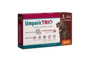 Simparic Trio Antipulgas, Carrapatos E Vermes Cães 72Mg C/ 3 Comp
