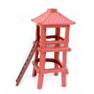 Simulação Blockhouse World War Military Model Vermelho 18,5 cm