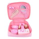Simulação de madeira infantil menina princesa maquiagem bolsa cosmética conjunto divertido brinquedo