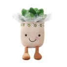 Simulação Potted Plush Toy Doll Plant Doll Decoração Interior Boneca Brinquedos de pelúcia macios para meninos Girs