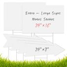 Sinais ComboJoy Blank Yard 61x41 cm e sinais de seta 61x20 cm