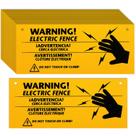 Sinais de alerta de cerca elétrica Blulu 24 peças 26 x 11 cm Sinais de alerta de cerca elétrica Blulu 24 peças 26 x 11 cm
