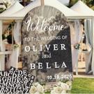 Sinais de casamento e decalques, nomes personalizados do noivo da Haiddle