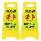 Sinais de segurança Juztec Children at Play Street Slow Down (pacote com 2)