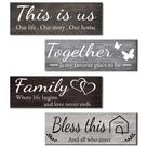 Sinais decorativos Joyhawk ESTES SÃO NÓS/JUNTOS/ABENÇOE ESTA CASA/FAMÍLIA