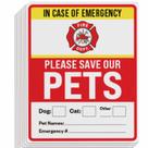 Sinal de alerta de emergência para animais de estimação 20 unidades/lote de PVC 10x12,7 cm Sinal de alerta de emergência para animais de estimação 20 unidades/lote de PVC 10x12,7 cm