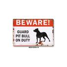 Sinal de aviso: Beware Guard Pit Bull on Duty, vinil de 10 unidades Sinal de aviso: Beware Guard Pit Bull on Duty, vinil de 10 unidades