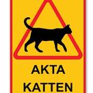 Sinal de aviso: cuidado com o vinil autoadesivo para gatos, 10 unidades