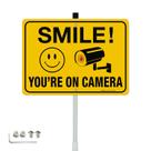 Sinal de aviso Faittoo Smile Your On Camera com 36 Stake 14x10 Sinal de aviso Faittoo Smile Your On Camera com 36 Stake 14x10