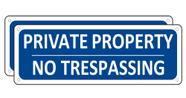 Sinal de aviso: i-Cowfun No Trespassing, alumínio de 10 x 9 cm (pacote com 2)