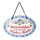 Sinal de boas-vindas em cerâmica Essence of Europe Gifts 28x20 cm