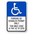 Sinal de estacionamento SmartSign Basics 45,72x30,48 cm Handicap