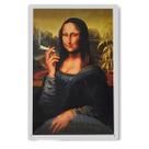 Sinal de estanho Mona Lisa Smoking Art Retro para decoração de parede de casa