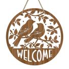Sinal de grinalda de madeira Deroro Welcome Spring Summer Birds