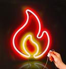 Sinal de néon decorativo Lumoonosity Flame Red Yellow LED