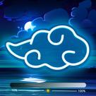 Sinal de néon Dleouly Anime LED Blue Cloud 30x18 cm USB