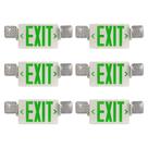 Sinal de saída de emergência TANLUX Green com luzes listado pela UL, pacote com 6 Sinal de saída de emergência TANLUX Green com luzes listado pela UL, pacote com 6
