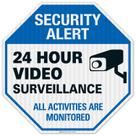 Sinal de vigilância Sigo Signs CCTV Security 60x60cm Alumínio