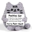 Sinal decorativo AiCase Positive Crochet Cat Chunky