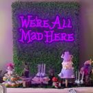 Sinal decorativo AOOWSDX Alice no País das Maravilhas Neon 40x21cm