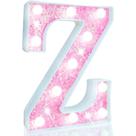 Sinal decorativo Pooqla LED Marquee Letter Light Pink Battery