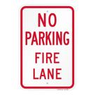 Sinal SmartSign Proibido Estacionar - Fire Lane 30 x 45 cm Refletivo