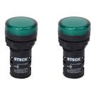 Sinaleiro LED 22mm Steck 24V Luminoso Verde SLDS242