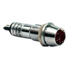Sinaleiro Redondo 8mm 12V Vermelho Metaltex