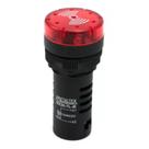 Sinaleiro Sonoro 22mm Led 24Vca/CC Vermelho - Metaltex