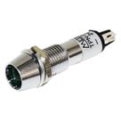 Sinaleiro Verde Redondo 8mm 12VCA Metaltex