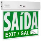 Sinalização de Saída de Emergência Slim Dupla Face Verde com Adesivo e Seletor - 31197 - SEGURIMAX