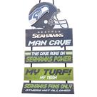 Sinalização FOCO NFL Seattle Seahawks Placa de madeira Man Cave Design