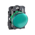 Sinalizador Plástico 22mm 250V Verde Para Lâmpada Ba9s Schneider