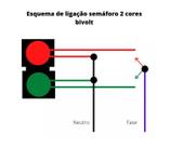 Sinalizador Semaforo 37 Led 160 Mm Verde Vermelho 110 - 220v