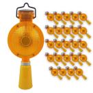 Sinalizador Solar Viario Kit 24 Uni Segurança Luz Led Sinalizaçao Cone Obra Luz Solar Evita Acidente Rodovia Iluminaçao