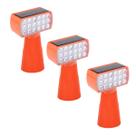 Sinalizador Solar Viario Kit 3 Duas Cores Cone Alerta Seguranca Noturna Obra Rodovia Alerta Emergencia Estrada Avenida Transito