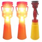 Sinalizador Solar Viario Kit 3 Uni Sinalizaço Rodovia Iluminaçao Estrada Rua Pista Segurança Evita Acidentes Obra Chuva Transito