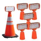 Sinalizador Solar Viario Kit 5 Duas Cores Cone Alerta Seguranca Noturna Rodovia Alerta Obra Estrada Avenida Transito