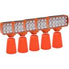 Sinalizador Solar Viario Kit 5 Duas Cores Cone Seguranca Noturna Obra Alerta Emergencia Rodovia Estrada Transito Sinalizador Solar Viario Kit 5 Duas Cores Cone Seguranca Noturna Obra Alerta Emergencia Rodovia Estrada Transito