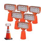 Sinalizador Solar Viario Kit 6 Duas Cores Cone Alerta Seguranca Noturna Rodovia Alerta Obra Estrada Avenida Transito