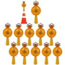 Sinalizador Viario Solar Cone Kit 11 Uni Segurança Iluminaçao Sinalizaçao Led Evita Acidentes Estrada Rodovia