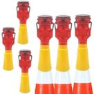 Sinalizador Viario Solar Cone Sinalizaçao Kit 6 Uni Rua Rodovia Estrada Segurança Luz Led Automatica Iluminaçao Evita Acidentes Sinalizador Viario Solar Cone Sinalizaçao Kit 6 Uni Rua Rodovia Estrada Segurança Luz Led Automatica Iluminaçao Evita Acidentes