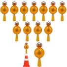 Sinalizador Viario Solar Kit 12 Uni Cone Sinalizaçao Rua Estrada Rodovia Obra Segurança Led Automatico Iluminaçao