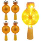 Sinalizador Viario Solar Kit 5 Uni Sinalizaçao Luz Rodovia Estrada Rua Obra Segurança Iluminaçao Evita Acidentes