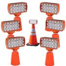Sinalizador Viario Solar Kit 6 Duas Cores Cone Alerta Noturna Obra Rodovia Seguranca Alerta Estrada Avenida Transito