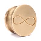 Sinete Ponteira Infinito em Bronze 22mm